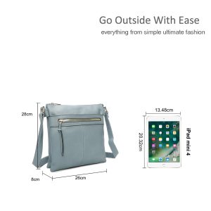 Practical Front Zipper Pocket Sleek Crossbody Bag - Image 2
