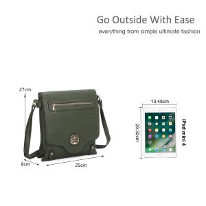 Modern Flap Design Elegant Faux Leather Crossbody Bag - Image 2