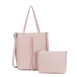 Chic Spacious Tote Shoulder Bag Matching Crossbody Pouch