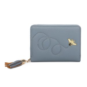 Tassel Charm Bee Embellishment Compact Purse Wallet