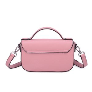 Stylish Elegant Metal Lock Small Crossbody Shoulder Bag - Image 4