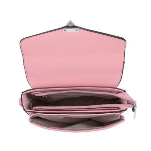 Stylish Elegant Metal Lock Small Crossbody Shoulder Bag - Image 5