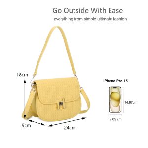 Elegant Textured Design Trendy Crossbody Shoulder Bag - Image 2