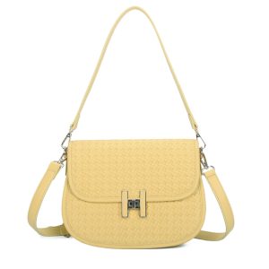 Elegant Textured Design Trendy Crossbody Shoulder Bag - Image 1
