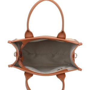Stylish Versatile Faux Leather Handwoven Tote Bag - Image 5