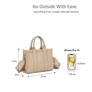 Trendy Faux Leather Top Handles Mini Tote Bag - Image 2