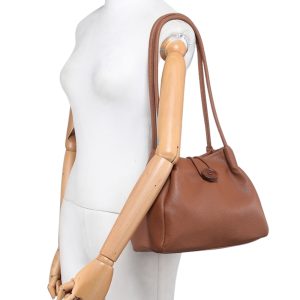 Stylish Button Closure Shoulder Bag with Inner Zipper Pocket & Long Straps - Image 5