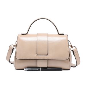 Compact Solid Color Crossbody Bag Zipper & Flap Closure - Image 8