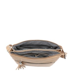 Slim PU Leather Tassel Charm Crossbody Shoulder Bag - Image 4