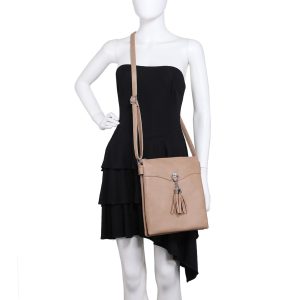 Slim PU Leather Tassel Detail Crossbody Shoulder Bag - Image 6