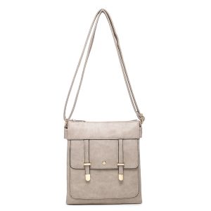 Front Flap Buckle Slim Crossbody Shoulder Bag