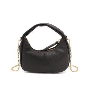 Chic Genuine Italian Leather Crossbody Bag with Elegant Chain Strap - Image 22