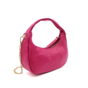 Chic Genuine Italian Leather Crossbody Bag with Elegant Chain Strap - Image 19