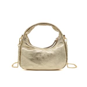 Chic Genuine Italian Leather Crossbody Bag with Elegant Chain Strap - Image 16