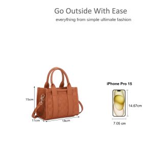 Stylish Shoulder Strap Mini Tote Checkered Crossbody Bag - Image 2