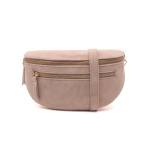 Genuine Italian Suede Sling Crossbody Bag with Dual Zipper Compartments - Image 16