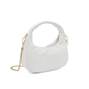 Chic Genuine Italian Leather Crossbody Bag with Elegant Chain Strap - Image 7