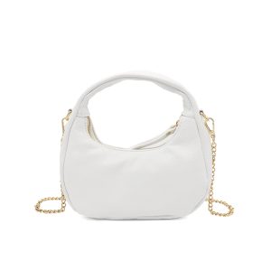Chic Genuine Italian Leather Crossbody Bag with Elegant Chain Strap - Image 6