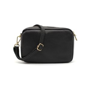 Italian Genuine Leather Crossbody Bag with Double Zipper Compartments - Image 18