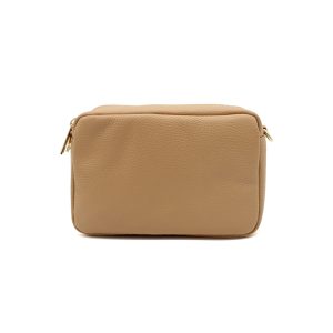 Italian Genuine Leather Crossbody Bag with Double Zipper Compartments - Image 16
