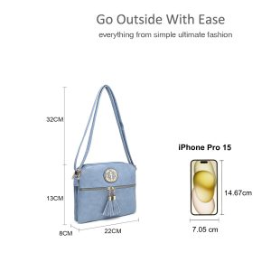 Elegant Tassel Charm Decorative Crossbody Shoulder Bag - Image 3