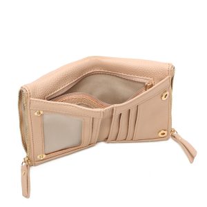 Coin Pocket Snap Closure Card Slots Bifold Wallet Purse - Image 4