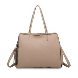 Sturdy Handles Smooth Zipper Spacious Tote Shoulder Bag - Image 1
