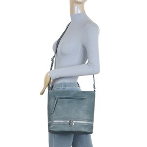 Large Capacity Vegan Leather Crossbody Shoulder Handbag - Image 8