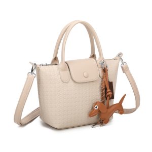 Mini Structured Woven Texture Crossbody Shoulder Bag - Image 3