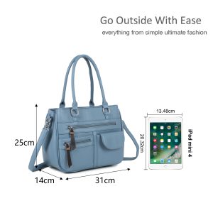 Spacious Multi Pocket Top Handles Crossbody Shoulder Bag - Image 2
