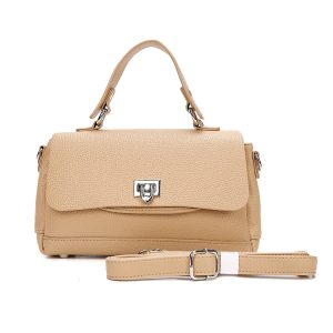 Top Handle Shoulder Bag with Flap Closure and Long Strap - Image 10