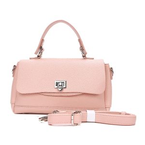 Top Handle Shoulder Bag with Flap Closure and Long Strap - Image 6