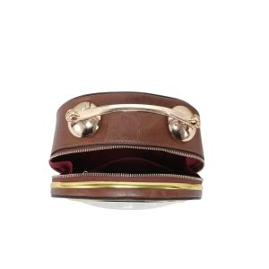 Vintage Clock-Inspired Crossbody Bag with Chain Strap - Image 6
