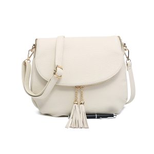 Tassel Flap Shoulder Bag with Adjustable Strap and Inner Pocket - Image 12