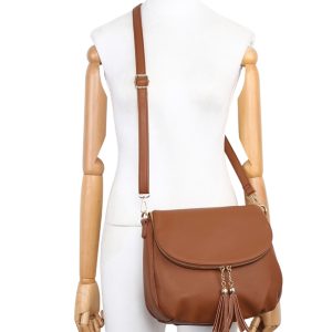 Tassel Flap Shoulder Bag with Adjustable Strap and Inner Pocket - Image 7
