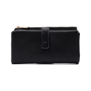 Zipper Closure Wallet with Multiple Card Slots and Compartments - Image 1