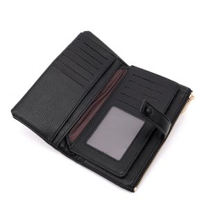 Zipper Closure Wallet with Multiple Card Slots and Compartments - Image 6
