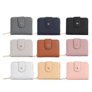 Compact Wristlet Purse Wallet with Card Slots and Zipper - Image 2