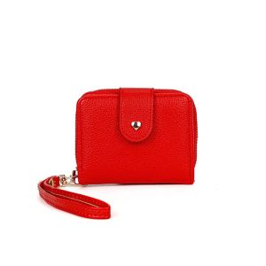Compact Wristlet Purse Wallet with Card Slots and Zipper - Image 1