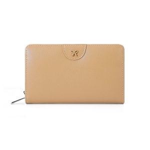 Slim Wallet with Bow Design Zipper Pocket and Card Holder - Image 3