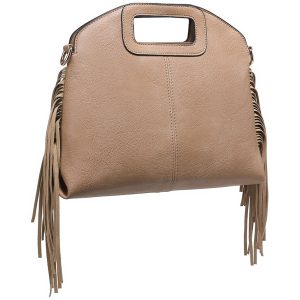 Trendy Crossbody Shoulder Bag Cutout Handle Fringe Tassel - Image 3