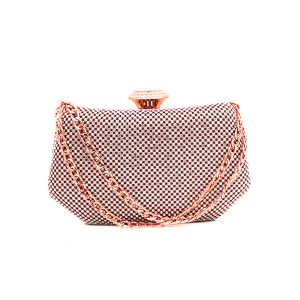Sparkling Evening Clutch Bag with Chain Strap and Jewel Clasp - Image 5