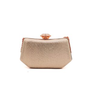 Sparkling Evening Clutch Bag with Chain Strap and Jewel Clasp - Image 6