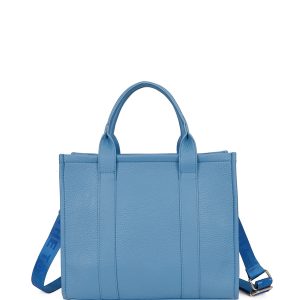 Vegan Leather Travel Tote Bag Embossed Wide Shoulder Strap - Image 4