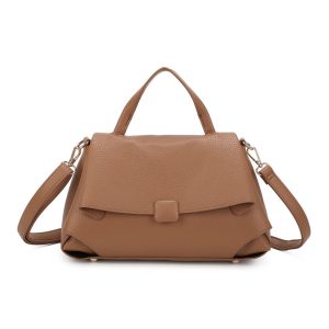 Chic Structured Handbag Top Handle Secure Flap Closure
