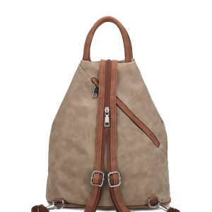 Faux Suede Convertible Backpack Slouchy Shoulder Purse - Image 4