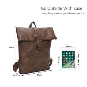 Vintage Style Spacious Ruck Backpack Buckle Closure - Image 2