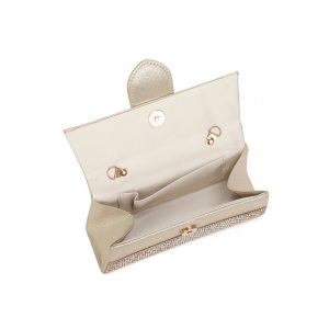 Elegant Rhinestone Evening Clutch Bag with Chain Strap - Image 4
