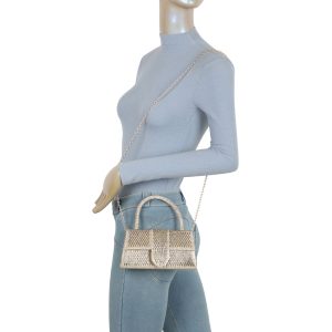 Elegant Rhinestone Evening Clutch Bag with Chain Strap - Image 5
