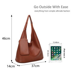 Elegant Tote Shoulder Bag Matching Crossbody Pouch - Image 2